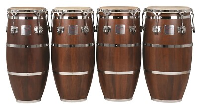 Gon Bops Mariano Series 4pc Conga Drums Chrome 10.75''_11.5''_12.25''_13.25'' Dealer