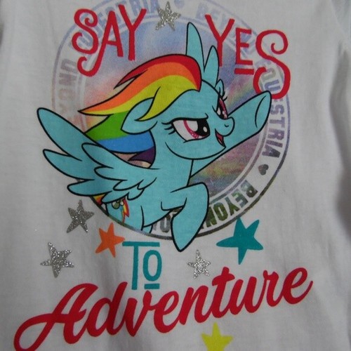 My Little Pony Girls Outfit 2T Rainbow Dash Shirt and Tutu Skort Set Sparkle - Picture 4 of 6