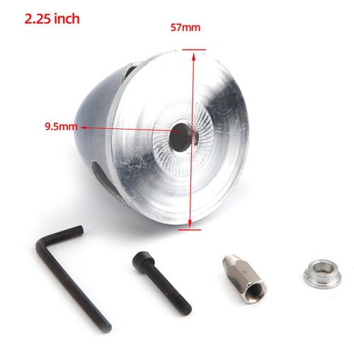2.25inch 57mm1PC CNC Polish Aluminum Spinner for 3 Blades Propeller RC Airplane - Picture 4 of 15