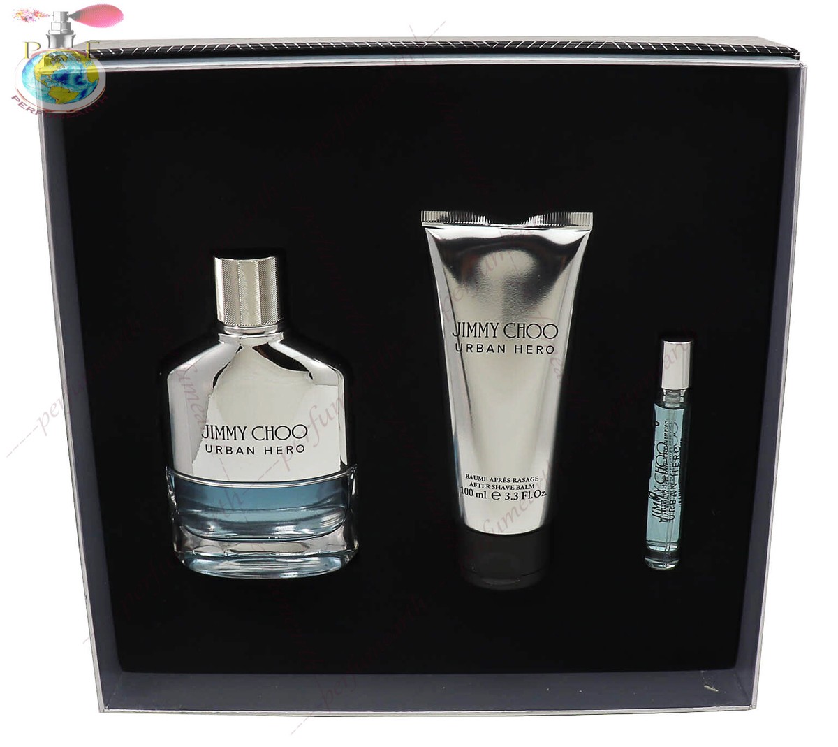 Jimmy Choo Urban Hero Men's 100ml Eau De Parfum 3pc Gift Set for