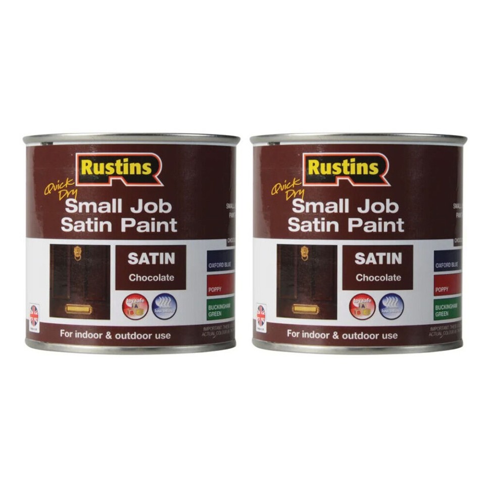 Rustins Small Job Gloss & Satin Colour Paint Indoor & Outdoor Use For