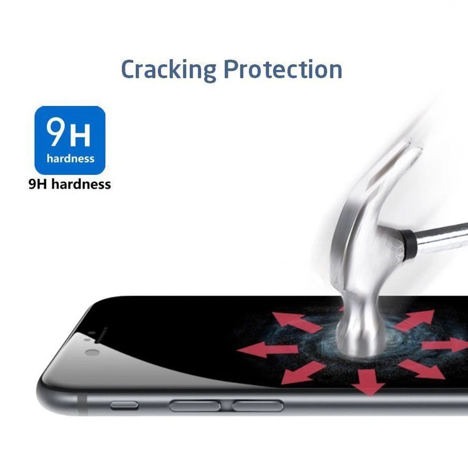 [3-Pack] Tempered Glass Full Screen Protective Film Cover for iPhone X/7 8 Plus - Image 4 of 4