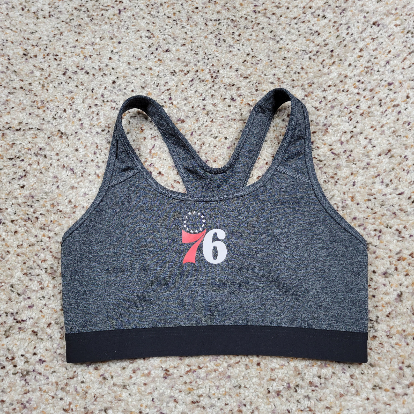 Nike Sports Bra Womens Medium Gray Drifit Racerback Athletic Gym Run Ladies A8-image