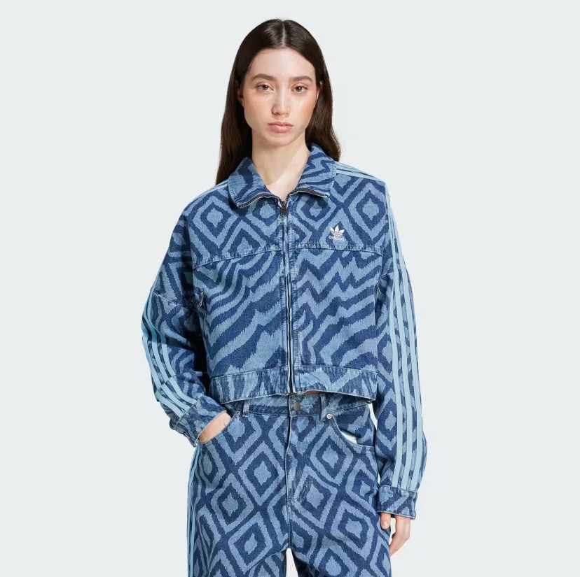 adidas Original adidas x FARM Rio Denim Track Top for women IW0793