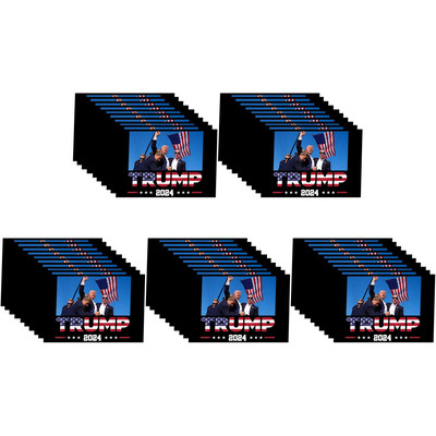 10pcs Trump Assassination Stickers Trump Survived Fight Strong Car Stickers QDE