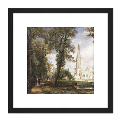 John Constable Salisbury Kathedrale vom Bischofsgarten Platz gerahmte Kunst 8 x 8