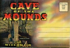 Cave of the Mounds Blue Mounds Wisconsin Accordion Folder From 1956
