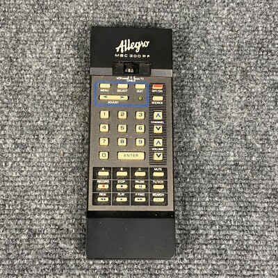Allegro MBC 300 PF VCR Cable TV Remote Control 24-3218 Vintage Clean | eBay