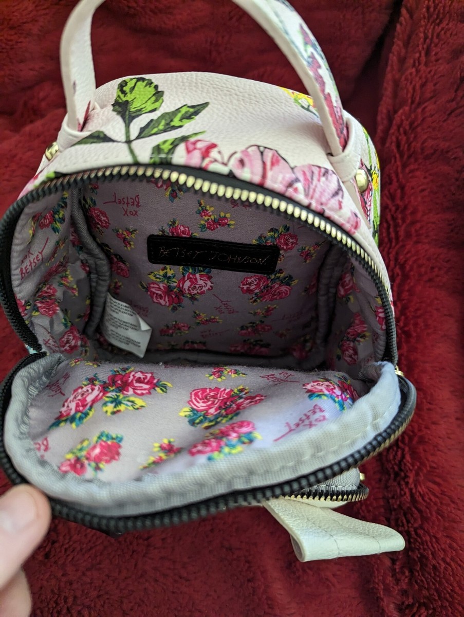 Betsey Johnson Cute Puppy Dog Floral Mini Backpack Purse  display picture 2