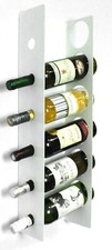 6 Bottle Wine Holder Rackin Kitchen Bar Storage Unit Wall Mounted Modern White