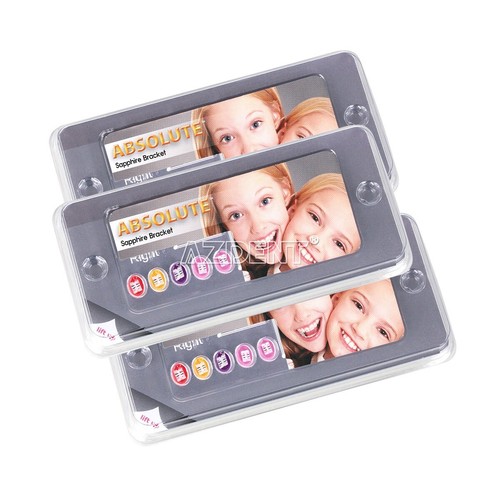 Dental Monocrystalline Sapphire Brackets Crystal Clear Mini Roth.018 Hooks 345 - Picture 10 of 12