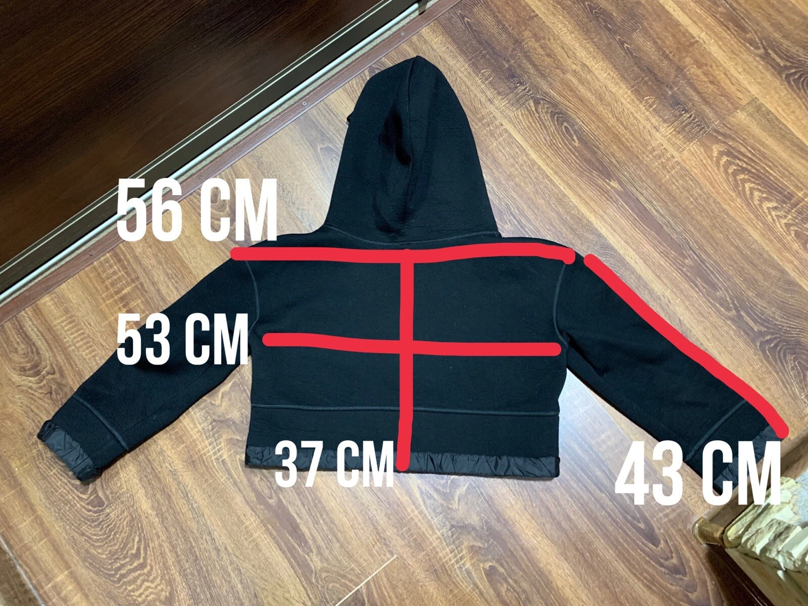 Felpa con cappuccio Dsquared2 nera in neoprene cropped Wmns