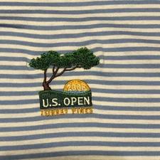 Polo Golf Ralph Lauren Shirt Mens XL 2008 US Open Torrey Pines Striped Blue S/S