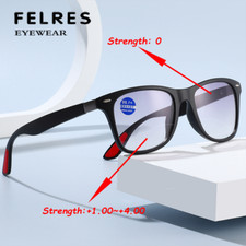 Men Anti-Blue Light Bifocal Tinted Reading Glasses Gradient Lens Sunglasses New