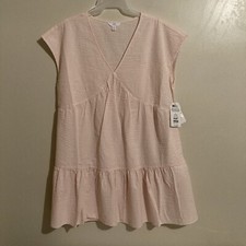 Time and Tru V-Neck Tiered Dress. Size L 12-14