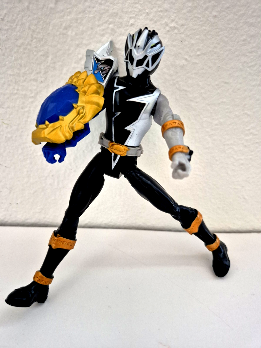 Power Rangers Dino Fury Black Ranger Figure With Shield Sleeve