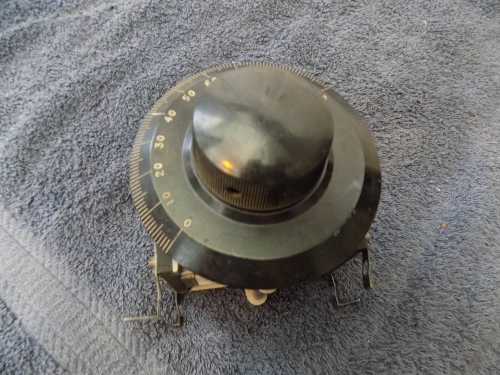 Cardwell Variable capacitor air 78521 pF dial knob 1000 4" OD ham