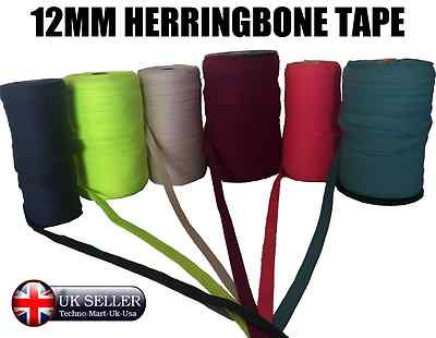 Bertie's Bows 100% Cotton Herringbone Tape Webbing In 25 Colours - Foto 7