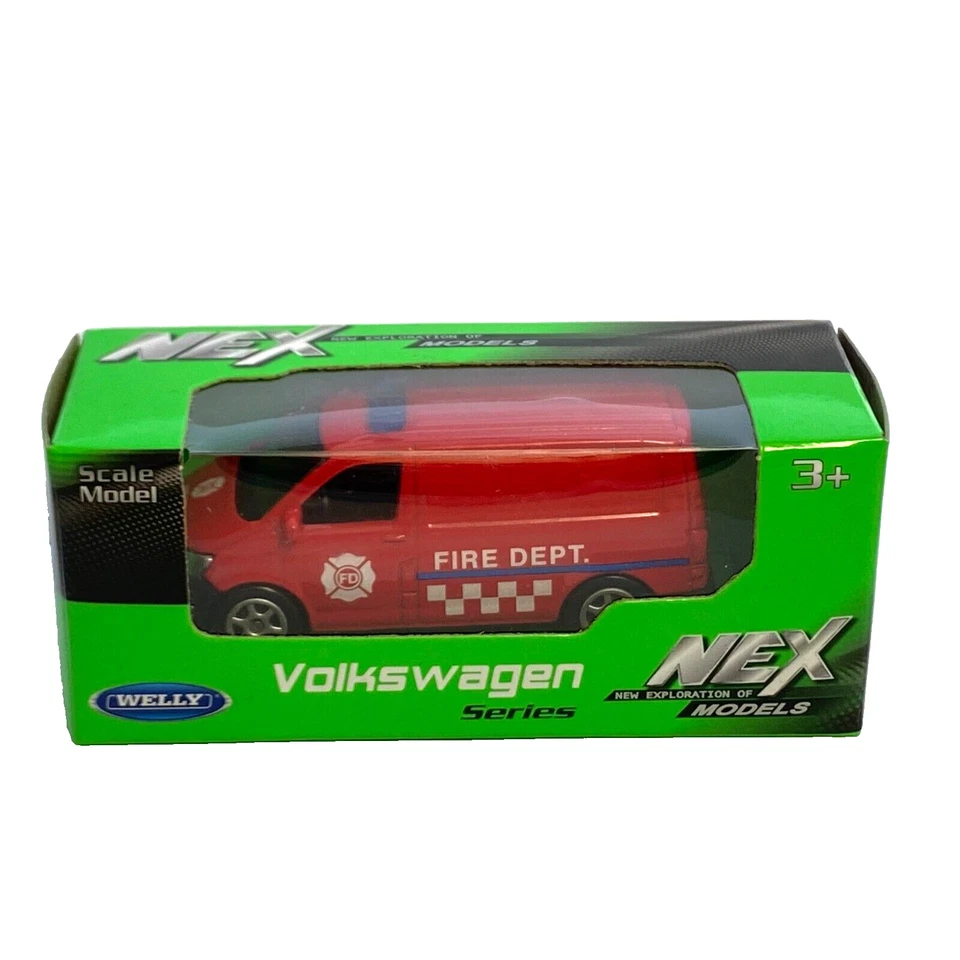 Volkswagen Transporter T6 Van Red Welly 1:60 1:64 Series 52373 3" inch Toy Car - Image 4 of 4