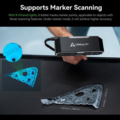 Creality CR-Scan Otter 3D Scanner 20FPS Scanning Speed 10-2000mm Range N7B2 - Picture 8 of 12