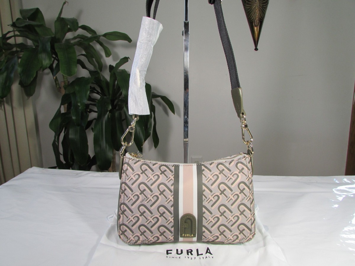 Auth FURLA - Light Green Silver Leather Hardware Belt Celine Grained Calfskin Mini Belt Bag Forest 1533474  main image 4