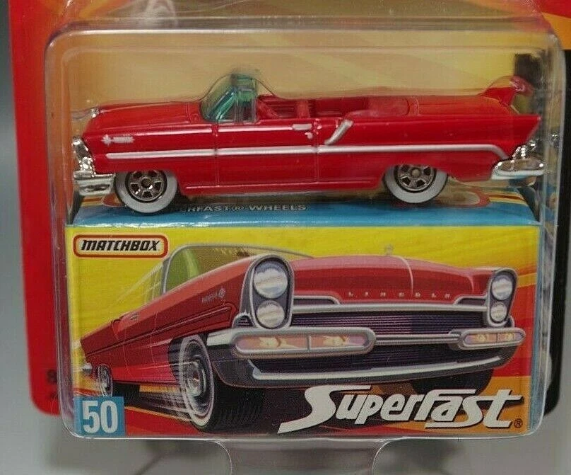 Matchbox #50 1957 Lincoln Premiere 2006 rojo superrápido L.E. NUEVO EN CAJA Foto 2 de 3