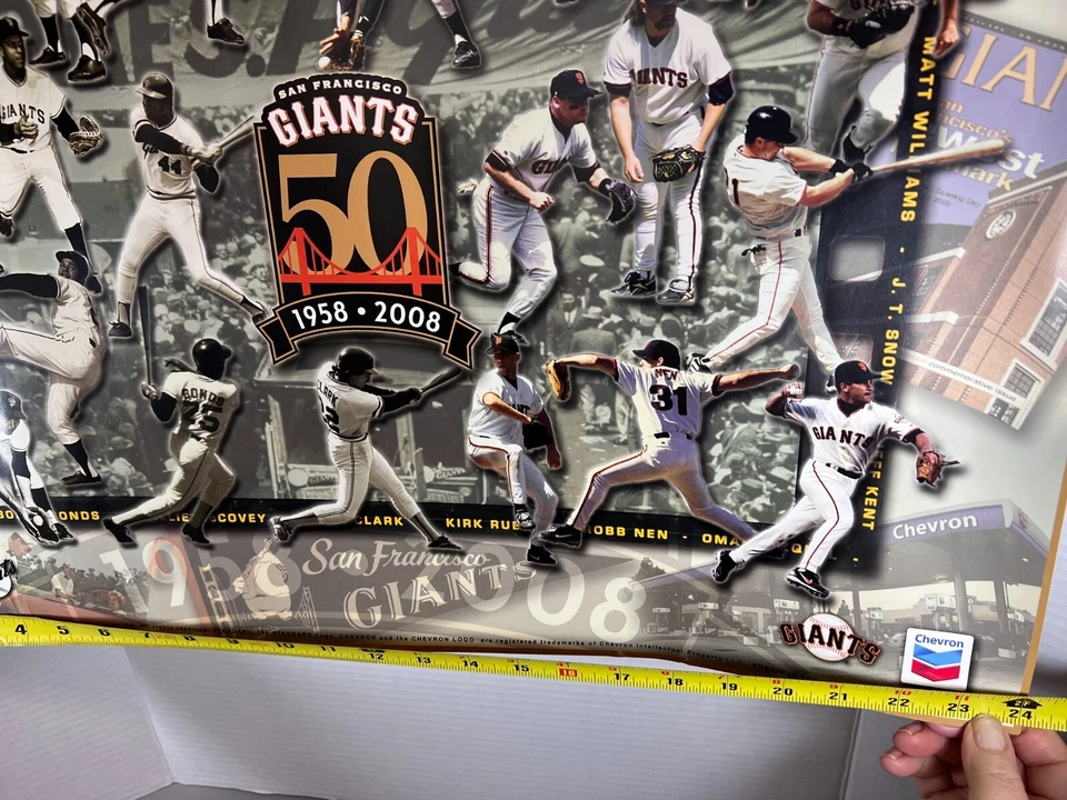 San Francisco Giants "Fifty Years of Golden Memories" Poster – 1958–2008 - Image 4 of 4
