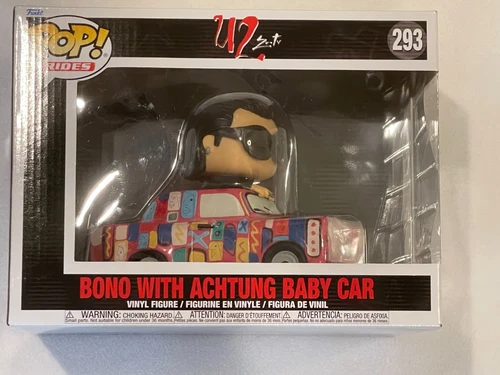 New In Box Funko Pop! Rides U2 Bono With Achtung Baby Car Vinly Figure 293