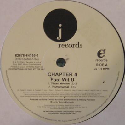 Chapter 4 (2) - Fool Wit U / VG+ / 12'''', Promo