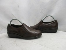 Clarks Artisan Brown Leather Slip On Comfort Loafers Womens Size 7 M Style 83149