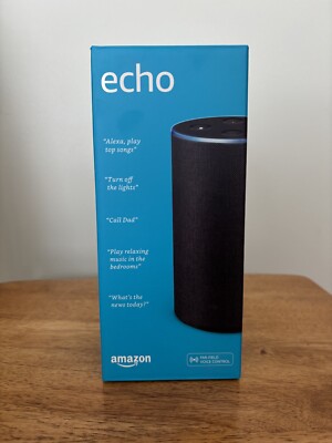 Amazon Echo Alexa 2nd Generation Smart Assistant Dark Grey w/ Adapter & Box