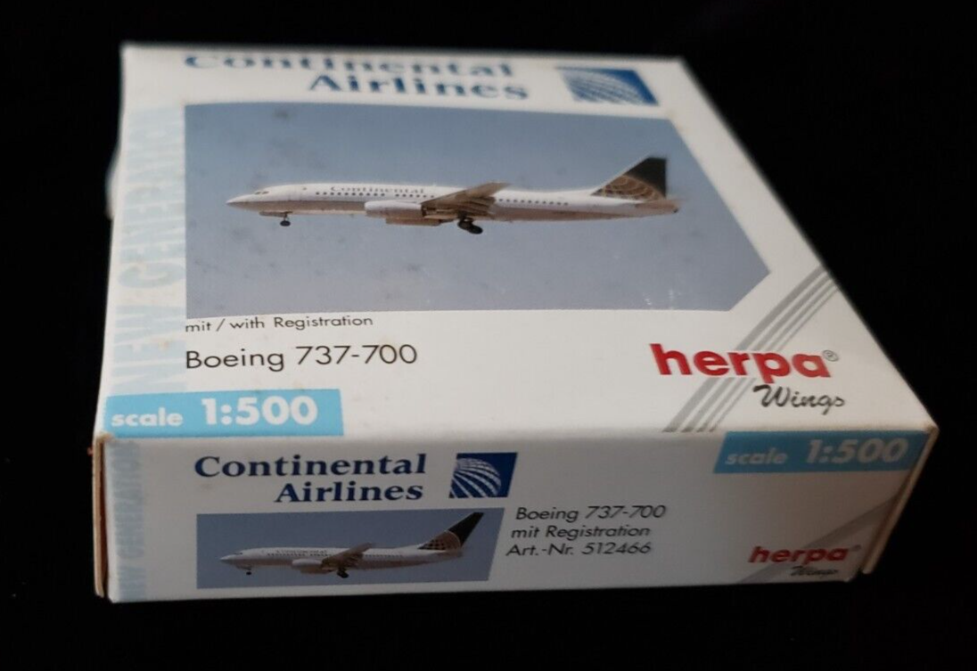 Herpa Wings 1:500 Continental Airlines Boeing 737-700 Airplane