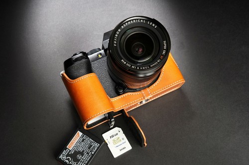 Funda protectora de cuero genuino con media cámara para FUJIFILM X-S10 XS10 - Imagen 36 de 48