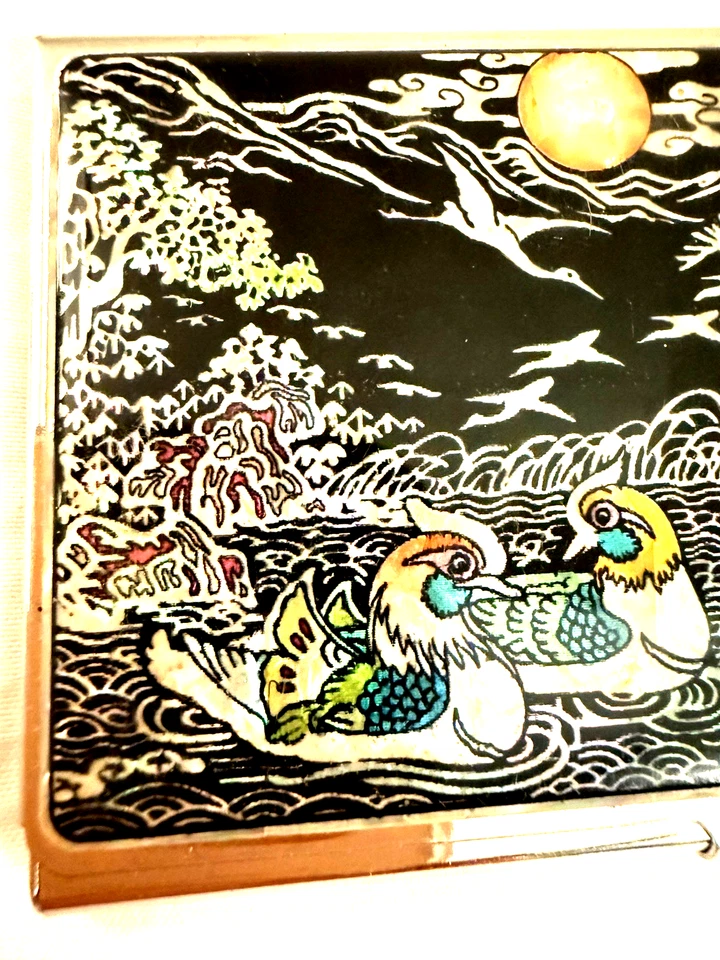   Vintage Mother of Pearl Business Card Case ID Credit Card Case Korean - Image 2 of 4