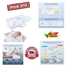 Cervical Pillow - Ergonomic Memory Foam Neck Support for Pain Relief 24x12x5in
