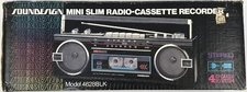 Vtg Soundesign Mini Slim Radio-Cassette Recorder 4628BLK Box Only - Great Decor
