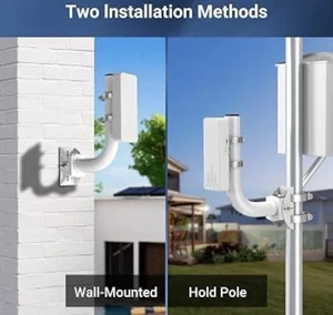 Outdoor Antenna Mount for Access Point, 12 Inch Adjustable J-Pole Bracket, Wall