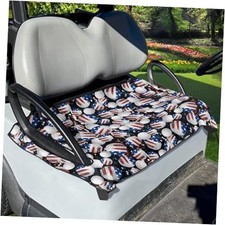 Golf Cart Seat Covers/Seat Towel, Golf Ball American Flag Paint Splatter