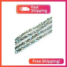 80pcs Czech 8mm Faceted Bicone Crystal Glass Loose Beads Spacer Green Peridot Sh