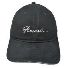 Hawaii Strapback Baseball Cap Black OS Adjustable Surfware Hawaiian Classics