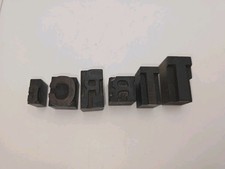 Vintage Antique Lot 7 Letterpress Letters Wood Type Printer letters C C R R T T