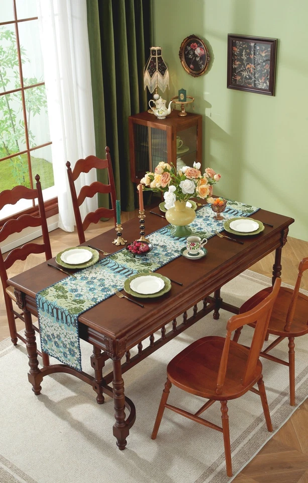 Plant Flower Geometric Table Runner Coaster Coffee Dining Table Decoration Gift - Image 2 of 4