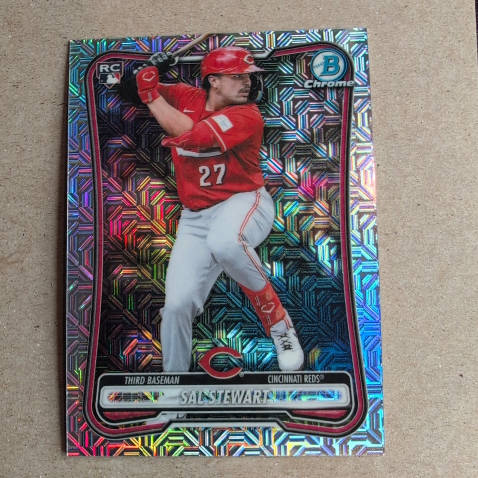 2026 Bowman Chrome Mojo refractor - Sal Stewart #48 - ROOKIE RC - REDS ROY?🔥