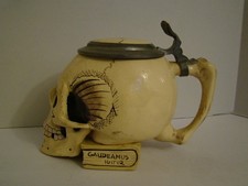 Vintage German Skull Beer Stein