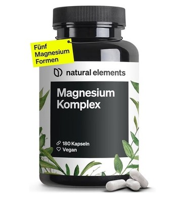 Magnesium Complex - Premium: Made from 5 High-quality Compounds, 400 Mg