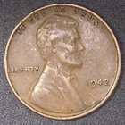 1942 P Lincoln Wheat Cent Penny 1C BN Copper Circulated Philadelphia Mint