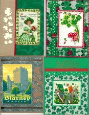 Handmade ST. PATRICK'S DAY CARDS SP8--Lot of 4