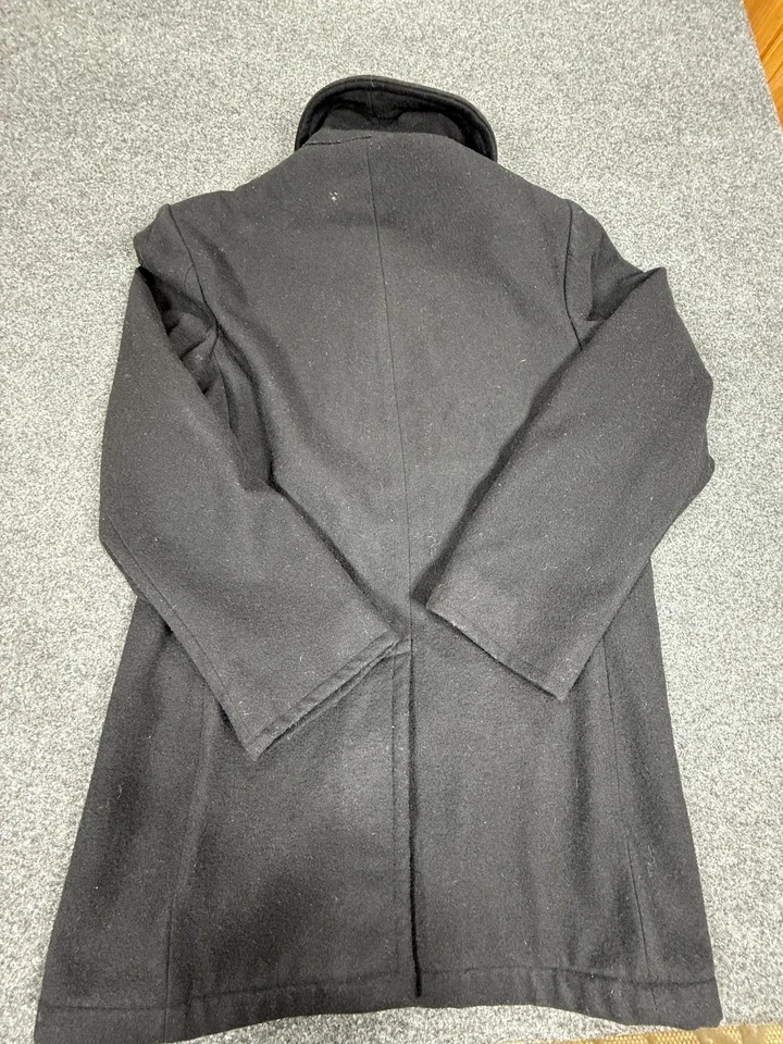 Chaqueta Chaquetón Vintage Marina de los Estados Unidos Para Hombres 40L Lana Doble Pecho Botones Ancla Años 80 Foto 2 de 4