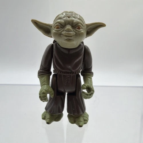 Vintage Star Wars Yoda Orange Eyes Figure Kenner 1980 ESB Original