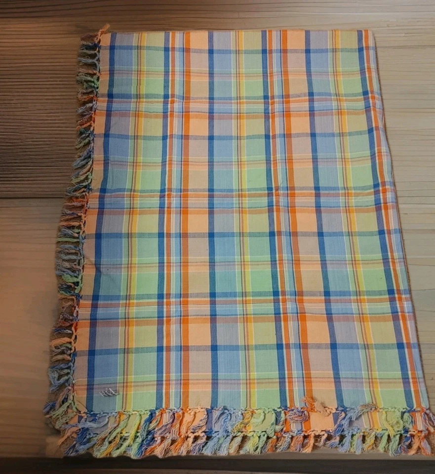 Vintage Bloomingdales Cloth Table Cover 54x72 Picnic 100% Cotton Colorful BOHO - Image 3 of 4